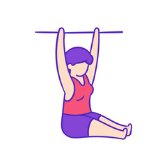 Hand Drawn Calisthenics Workout Illustration