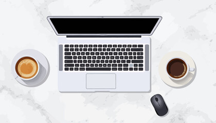 Laptop_and_Coffee_on_Marble_Desk_Workspace_with_Computer_Mouse_and_Two_Cups_of_Coffee_Flat_Lay_for_Freelancer_or_Blogger_Work_From_Home_Setup