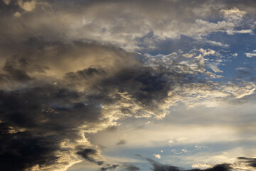 beautiful sky and clouds at sunset