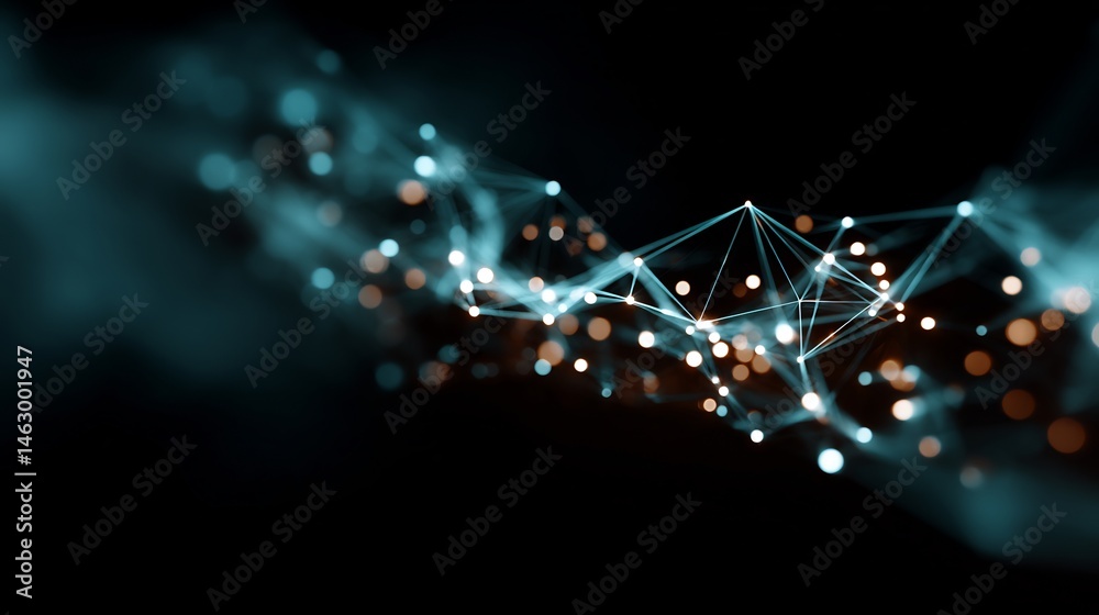 Poster abstract plexus structure symbolizing connectivity and information flow