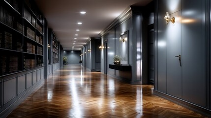 Elegant hallway in a grand building