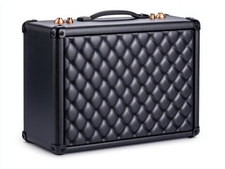 Black quilted audio cabinet