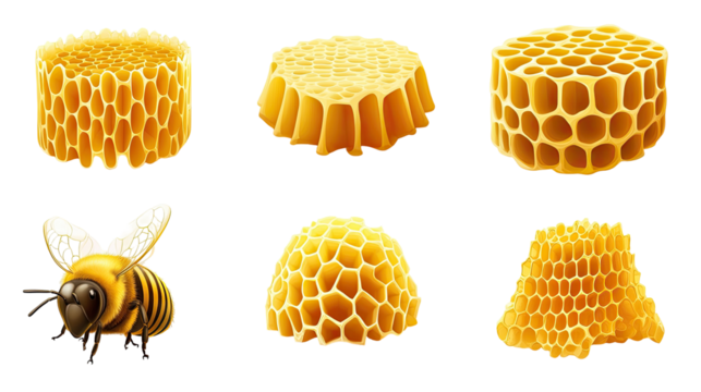 Honeycomb shapes and a bee