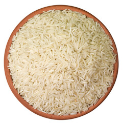 Rice in a wooden bowl