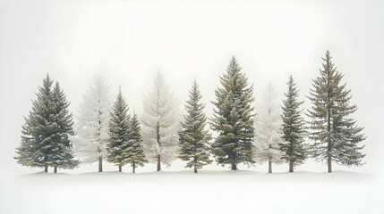 Fototapeta premium Winter forest scene