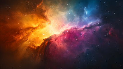 Fototapeta premium Colorful nebulae in deep space