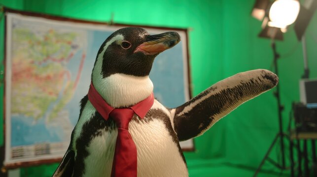 Dobermann im Trenchcoat mit Hut vor braunem Hintergrund