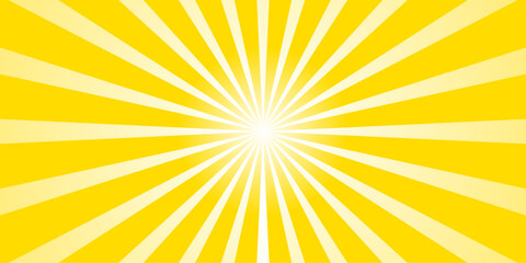 Yellow abstract background with light of sunburst. yellow starburst with halftone. sun ray retro background with flash