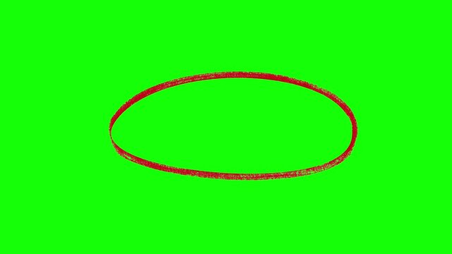 hand drawn red circle brush stroke highlight marker for presentation