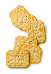 crackers on white background