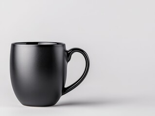 Modern black mug, simple design