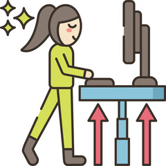 adjustable illustration on a white background   