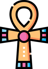 ankh illustration on a white background     