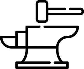 anvil illustration on a white background    