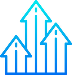 arrow graphic illustration on a white background     