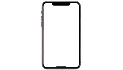 Blank Smartphone Screen Ready for App Display and Design Mockup