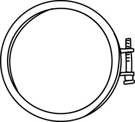 Embroidery hoop minimal line art for needlework and fabric holding