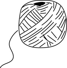 Yarn skein minimal illustration for crochet and knit designs
