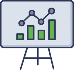 bar chart illustration on a white background    