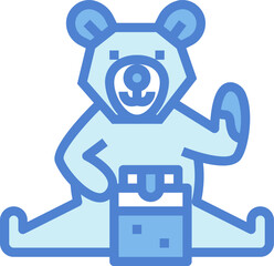 bear illustration on a white background    