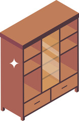 bookshelf illustration on a white background     