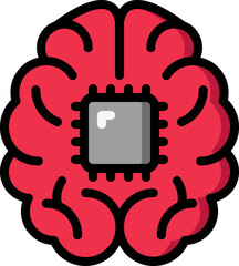 brain illustration on a white background     