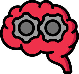 brain illustration on a white background     