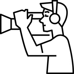 cameraman illustration on a white background     