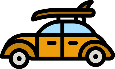car illustration on a white background    