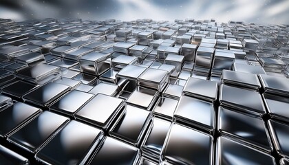 chrome cubes background