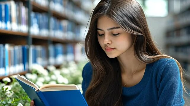 Contemplative reader engrossed in a book