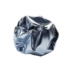 Crumpled metallic sphere.  A highly reflective, crumpled ball of metal