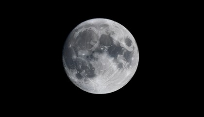 Obraz premium detailed moon isolated on transparent background