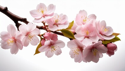 cherry blossom branch isolated on transparent background