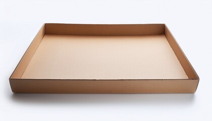 Fototapeta premium flattened cardboard box isolated white background