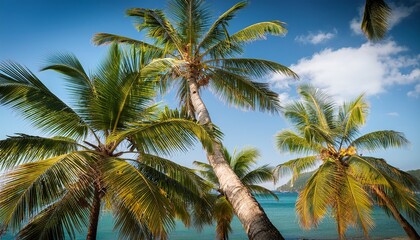 tropical coconut palm tree
