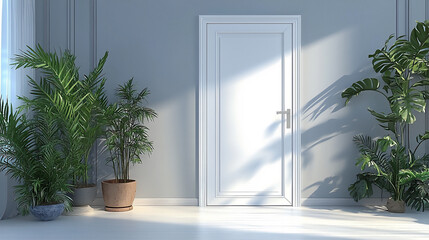 minimalist white rectangular frame architecture