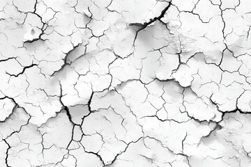 Fototapeta premium Cracked White Surface Texture