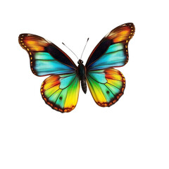 Obraz premium Butterfly with Open Wings on Transparent Background