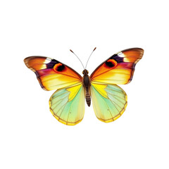 Butterfly with Open Wings on Transparent Background