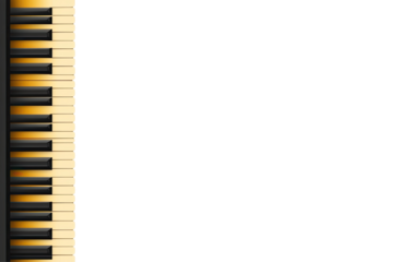 Piano keys graphic, black background