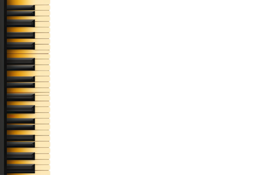 Piano keys graphic, black background