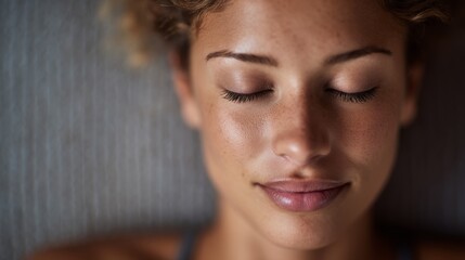 Serene woman in spa ambiance, embodying tranquility and self-care

