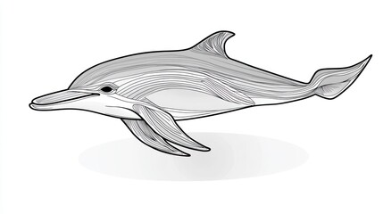Obraz premium Gray dolphin illustration