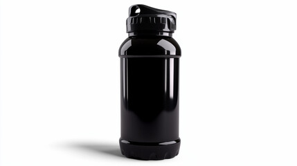 mock-up of blank plastic water bottle on isolated white background.ai 