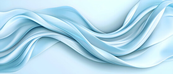 Obraz premium Light Blue Flowing Fabric Design