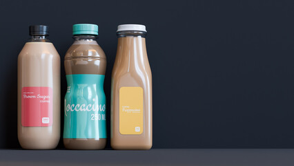 Coffee In Bottle Packaging Background