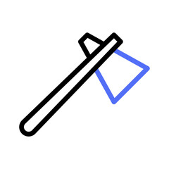 Graphical rendering of a single bitone hatchet, simplified and modern in design