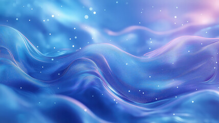 Soft abstract blue bokeh lights blending together in a smooth and dreamy background design