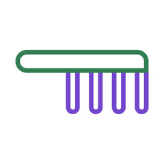 Fototapeta premium Abstract minimalist geometric illustration of a comb with vibrant colors